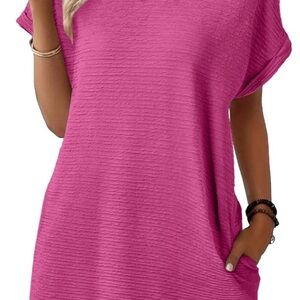 Vibrant Pink Textured Mini Dress